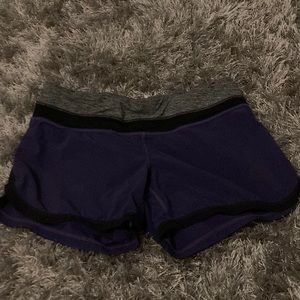Purple and grey lululemon shorts